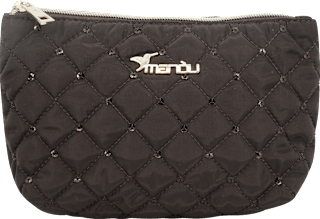 Kosmetiktasche dunkelbraun Pailetten Soapland