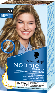 Colorazione Nordic Blonde Meches Super Schwarzkopf Blonde