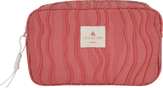 Kosmetiktasche rosa mit gewelltem Muster "Ocean Life" manòu