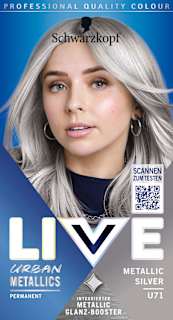 Haarfarbe Urban Metallics, U71 Metallic Silver Schwarzkopf LIVE