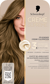 Dauerhafte Coloration Creme Supreme - Nr. 7-0 Natürliches Dunkelblond Schwarzkopf CREME SUPREME