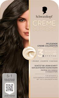 Haarfarbe 5-1 Kühles Braun Schwarzkopf CREME SUPREME