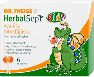 Herbalsept nyalóka torokfájásra narancs ízesítéssel DR.THEISS