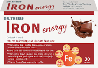 IRON energy tablete za žvakanje sa ukusom čokolade DR.THEISS