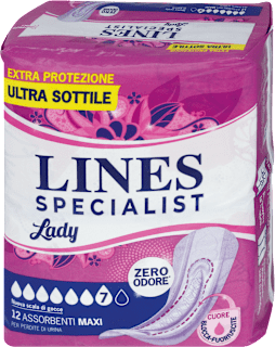 Assorbenti Lady Maxi ripiegati per incontinenza LINES