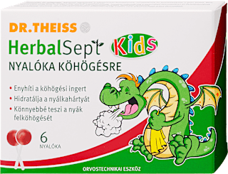 Herbalsept nyalóka köhögésre málna ízesítéssel DR.THEISS
