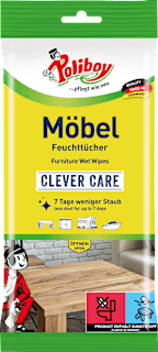 Feuchte Reinigungstücher Möbel Clever Care Poliboy