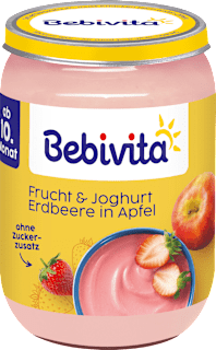Frucht & Joghurt Erdbeere in Apfel, ab dem 10. Monat Bebivita