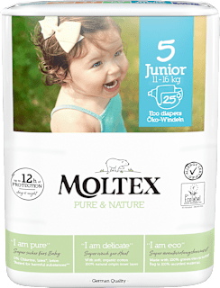 Windeln Pure & Nature Gr. 5 Junior (11-16 kg) Moltex