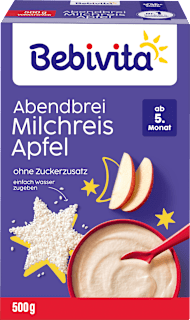 Abendbrei Milch Milchreis mit Apfel ab dem 5. Monat Bebivita