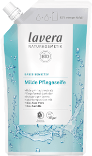 Flüssigseife Basis sensitiv mit Bio-Aloe Vera & Bio-Kamille, Nachfüllpack lavera NATURKOSMETIK
