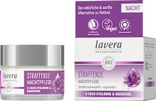 Nachtcreme straffend Hyaluron & Bakuchiol lavera NATURKOSMETIK