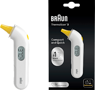 ThermoScan 3 1-Sekunden-Ohrthermometer Braun