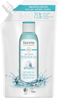 Pflegedusche Nachfüllbeutel Basis Sensitiv 2in1 lavera NATURKOSMETIK