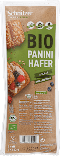 Bio brezglutenske ovsene žemlje Panini Active Oat Schnitzer