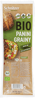 Bio brezglutenske žemlje s semeni Panini Grainy Schnitzer