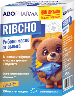 Капсули с рибено масло от сьомга за деца, 3+г ABOPHARMA