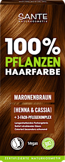 Pflanzenhaarfarbe Maronenbraun Santé naturally.