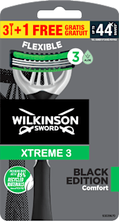 Pánske jednorazové holiace strojčeky Xtreme 3 Black Edition WILKINSON SWORD