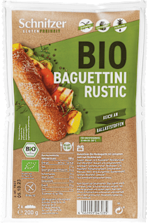Bio brezglutenska koruzna štručka z laneno moko Baguettini Rustic Schnitzer