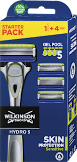 Moški brivnik Hydro 5 Skin Protection Sensitive + 4 nadomestne glave WILKINSON SWORD