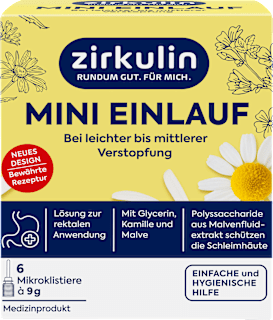 Mini-Einlauf, Mini-Klistiere Zirkulin