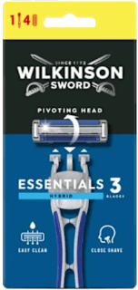Rasoio Essentials 3 Hybrid + 4 lame WILKINSON SWORD