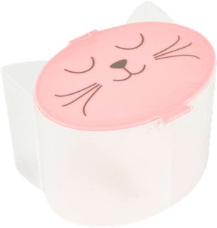 Pinselbecher Katze rosa, (9,3x8,5x7 cm) Stylex