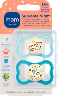 Schnuller Supreme Night blau 16+ Monate mam
