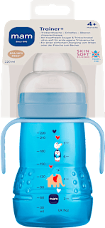 Trinklernflasche Trainer, blau, ab 4. Monat, 220 ml mam