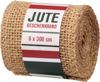 Geschenkband Jute, natur (6x300 cm) Dekorieren & Einrichten