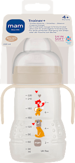 Trinklernflasche Trainer, creme, ab 4. Monat, 220 ml mam