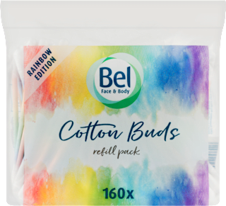 vatové tyčinky Face & Body Rainbow Bel