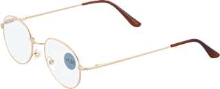 Okuliare na čítanie, dioptria +1,50 - okrúhle zlaté Visiomax