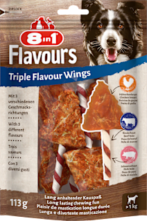 Hundeleckerli triple flavour Wings 8in1