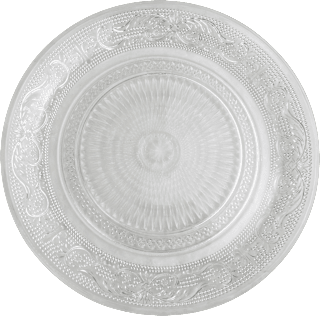 Glasteller geschliffen, rund, klar Dekorieren & Einrichten