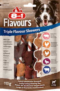 Hundeleckerli triple flavour Skewers  8in1