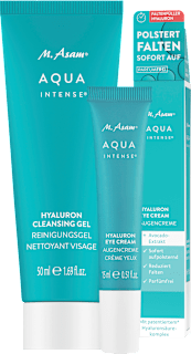 Gesichtspflegeset Aqua Intense Hyaluron 2tlg, Augencreme + Reinigungsgel M. Asam