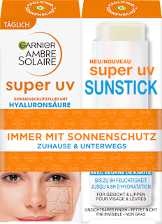 Sonnenfluid Gesicht Hyaluron + Sonnenstick Gesicht, super UV, LSF 50+, 1 St