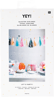 Girlande mit Quasten, pastell RICO DESIGN