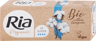 Tampóny Organic Super z bio bavlny Ria