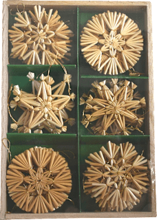 Strohsterne in Holzschachtel KUWOPA
