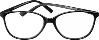 Okulary do czytania czarne, kocie oczy, moc: +1,0 VISIOMAX