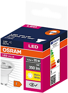 Żarówka LED halogen 4,5W GU10 120° OSRAM