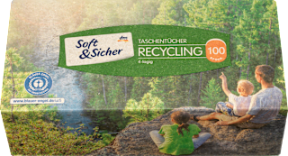 Chusteczki higieniczne z recyklingu, 4-warstwowe Soft&Sicher