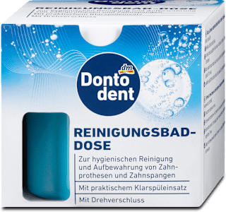 Reinigungsbad-Dose sortiert Dontodent