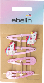 Mollette per capelli rosa con unicorni ebelin