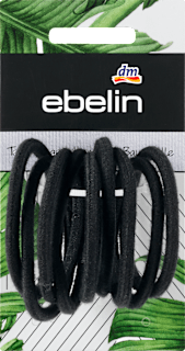 Elastici per capelli neri in cotone bio ebelin