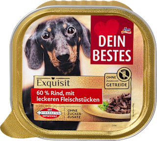 Exquisit Cibo per cani con 60% di manzo DEIN BESTES