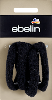 Elastici per capelli neri in spugna ebelin